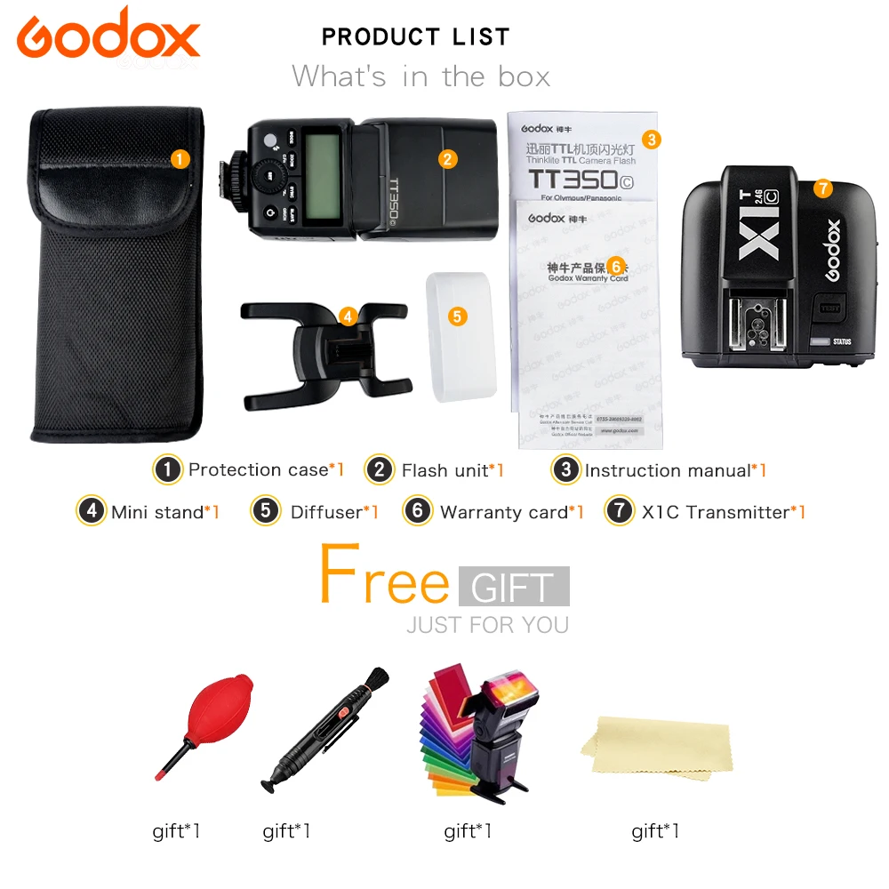 GODOX TT350C флэш TT350 C TTL фотокамер Speedlite HSS 2 4 г Беспроводной 1/8000s GN36 синхроконтакта