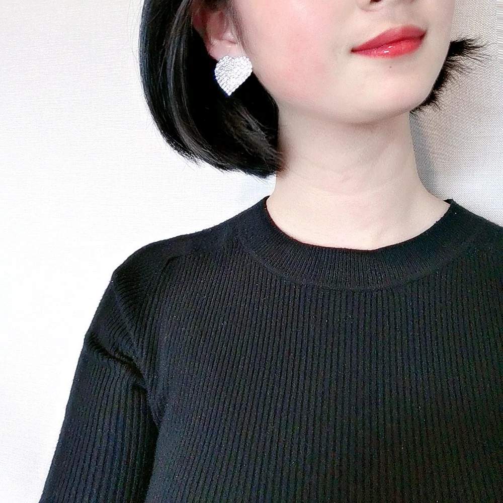 2020 новый дизайн Роскошные серьги гвоздики в форме сердца с кристаллами модные