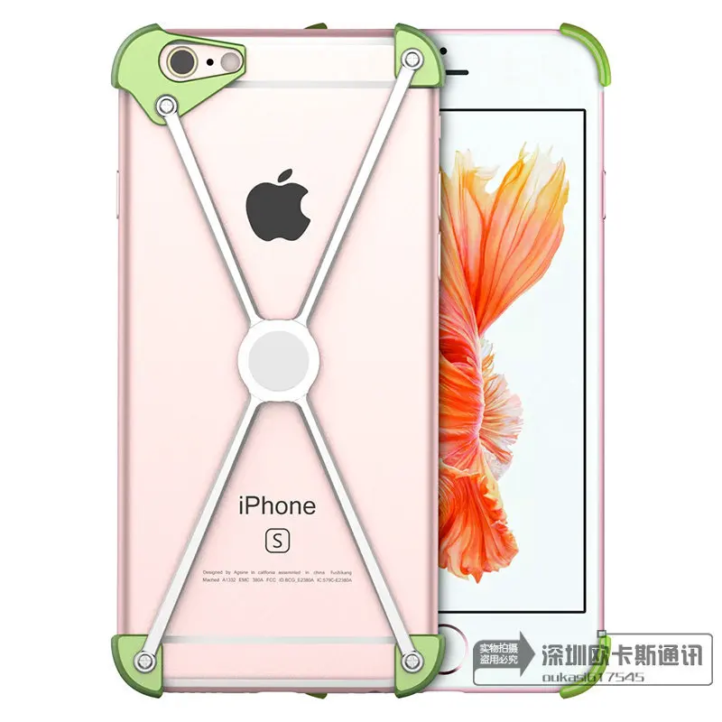 Классный металлический бампер X для iPhone 6s Plus, Магнитный чехол, Алюминиевый винт для рамы, защищенный для iPhone X 8 7 5s/SE, противоударный чехол для телефона - Цвет: gree
