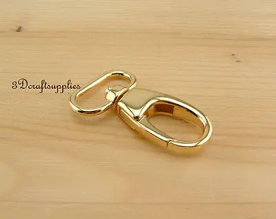 Карабины коготь крючки для кошельков Вертлюг карабин Золото 25 мм 6 шт P33 | Багаж и