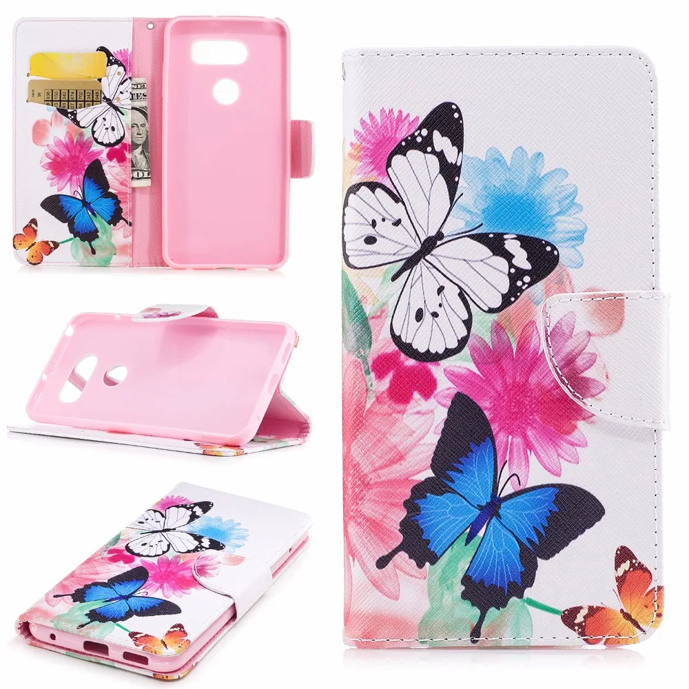 Coque Роскошные Флип кошелек Стенд чехол для LG V30 V 30 H930 искусственная кожа +