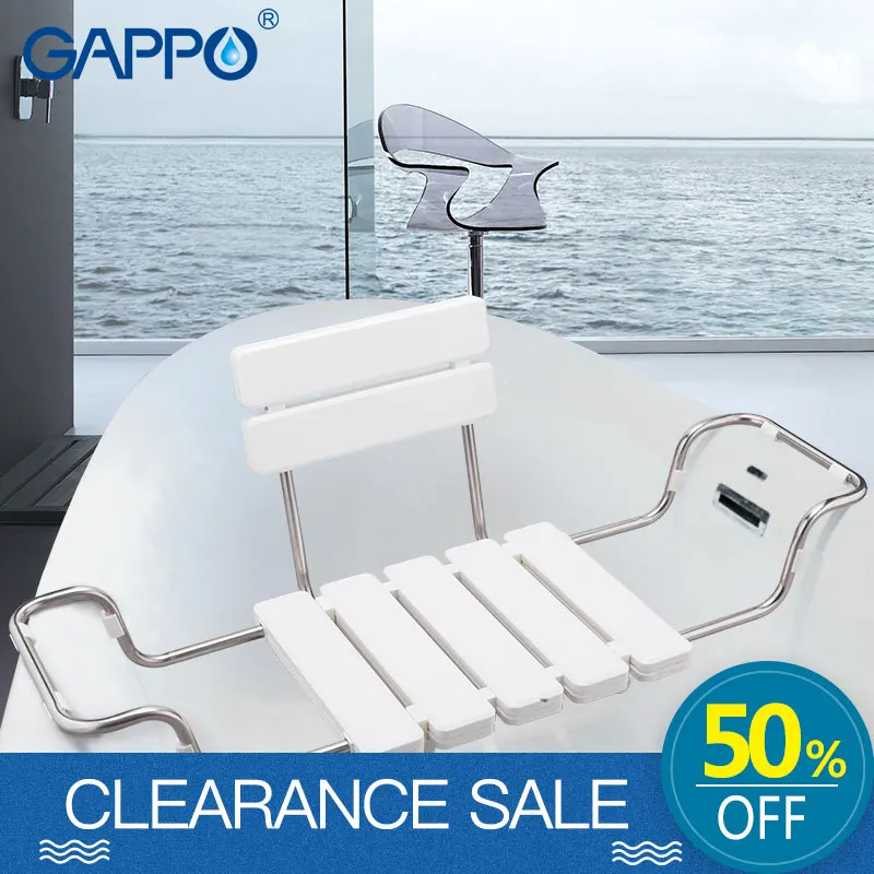 Настенные сиденья для душа GAPPO белая скамейка стулья ванны из АБС пластика и