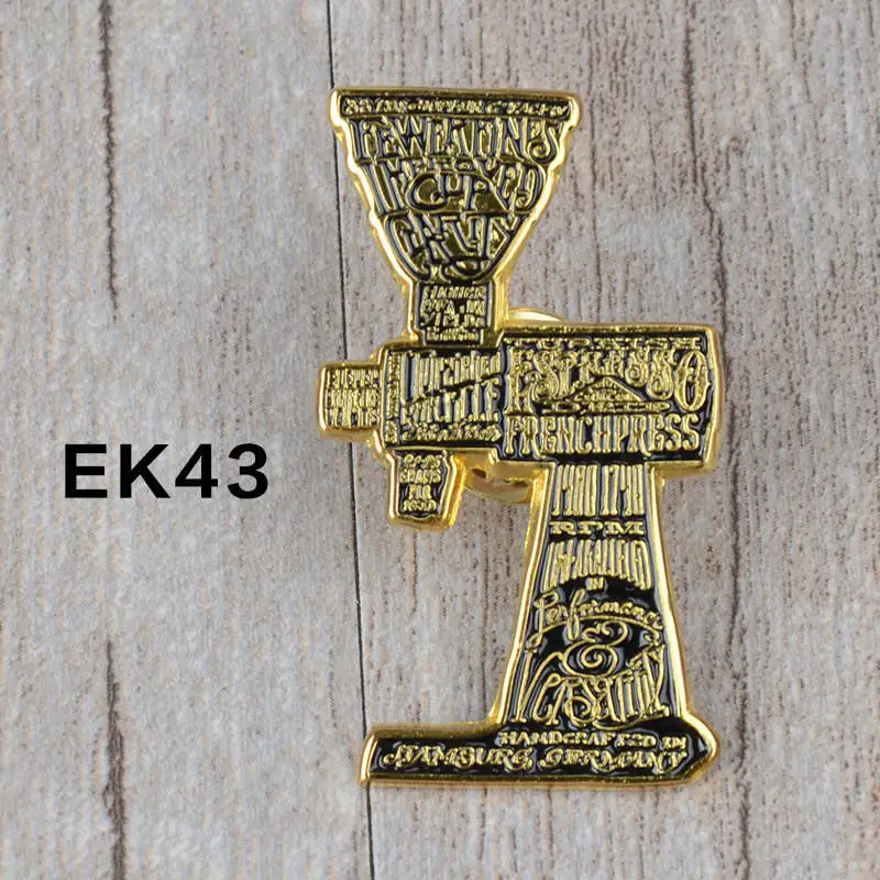 EK 43 Пара аксессуары для приготовления эспрессо кофеварка Брошь Мини Кофе вскрытие красивый кофе значок кафе подарок для любителей кофе - Color: EK 43