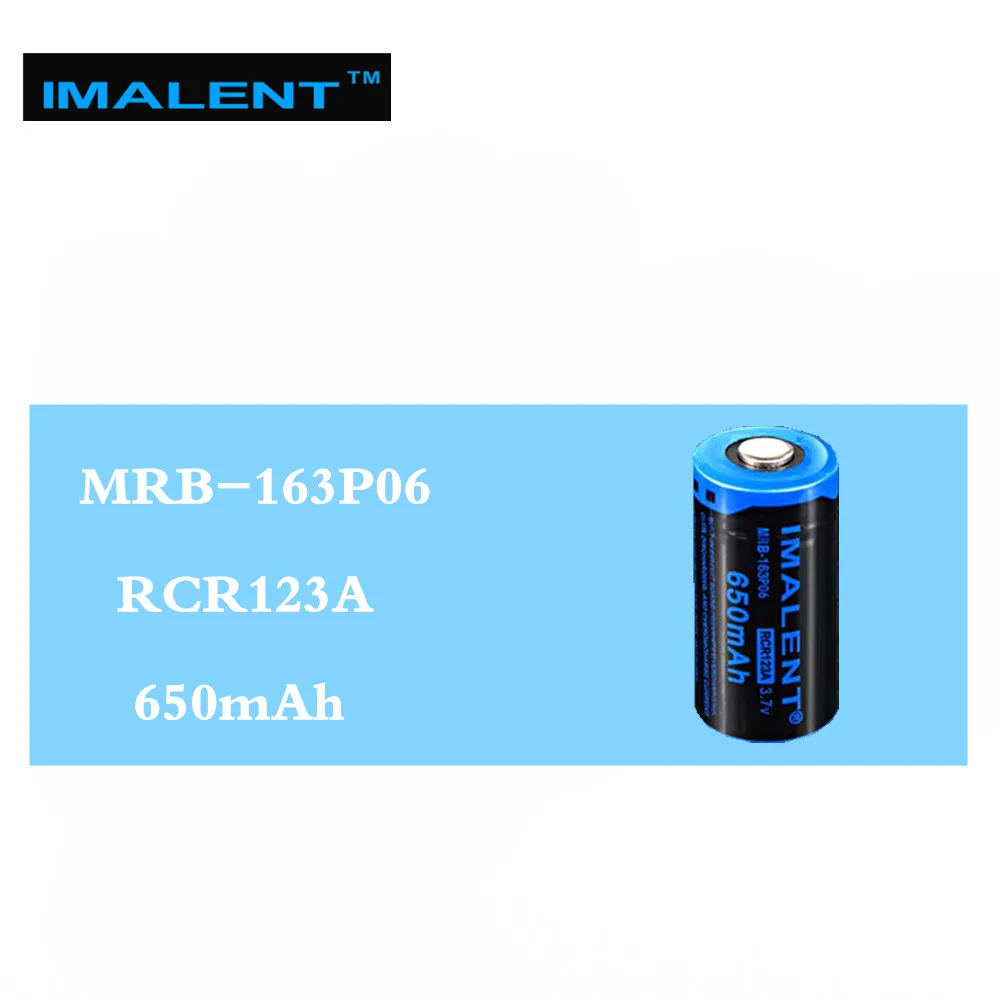 IMALENT 16340 650 мАч RCR123A 3 7 В литий-ионная аккумуляторная батарея