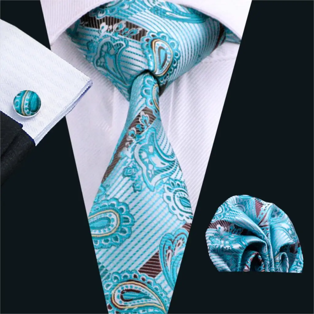 Женский модный мужской галстук 2018 синий Пейсли шёлк жаккард тканый носовые