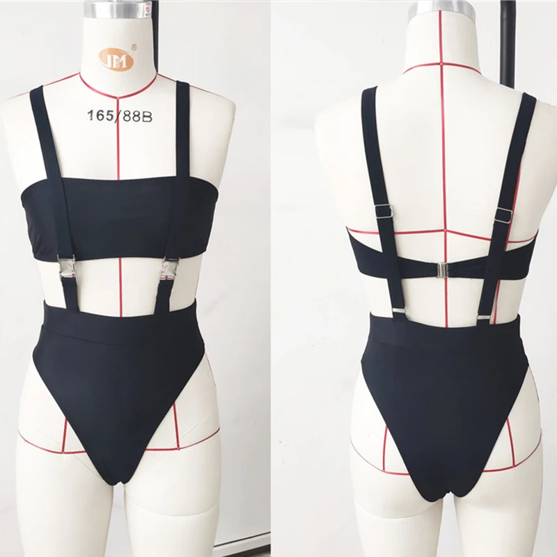High waist Bikini Women Buckle Swimsuit Female Brazilian Swimwear Two-pieces Bikini set Bather High Leg Cut Bathing Suit
