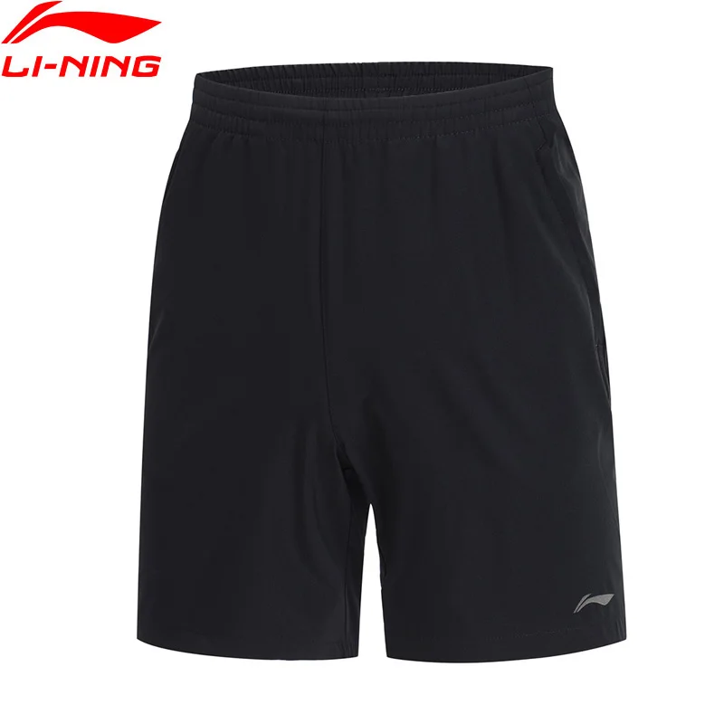 Li-Ning мужские шорты для бега, Стандартная посадка, 88% полиэфир, 12% спандекс, подкладка, удобные спортивные шорты, плавки AKSP021 CJFM19