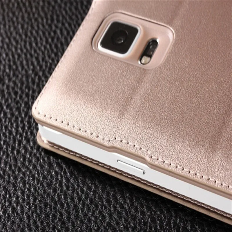 Albb флип чехол кожаный для Samsung Galaxy Note 4 Note4 N910 N910F N910H телефона умный вид с
