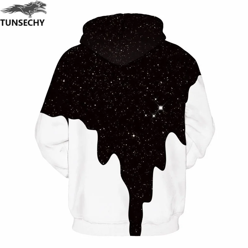 TUNSECHY толстовка с капюшоном для мужчин и женщин 3D Толстовка принтом Milk Space Galaxy
