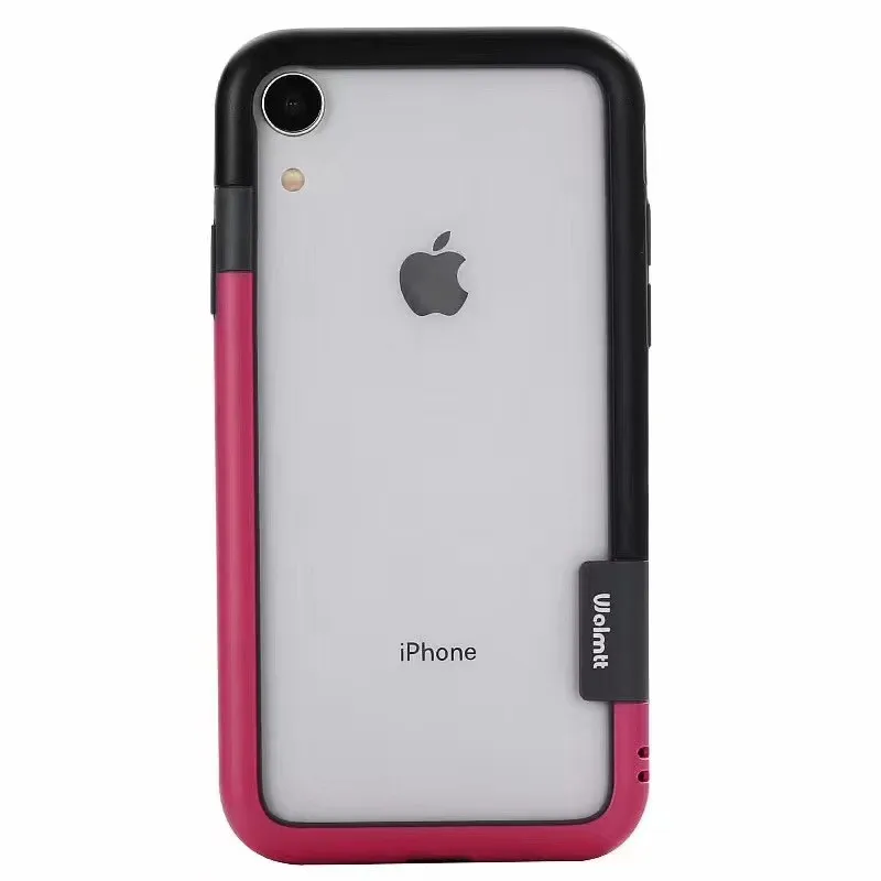 black red Модный мягкий чехол-бампер из ТПУ для iphone X, XR, XS, MAX, Пряжка для телефона, рамка для iphone 6, 6s, 7, 8 Plus, 11 Pro, Max, чехол для телефона, чехол - Цвет: black red
