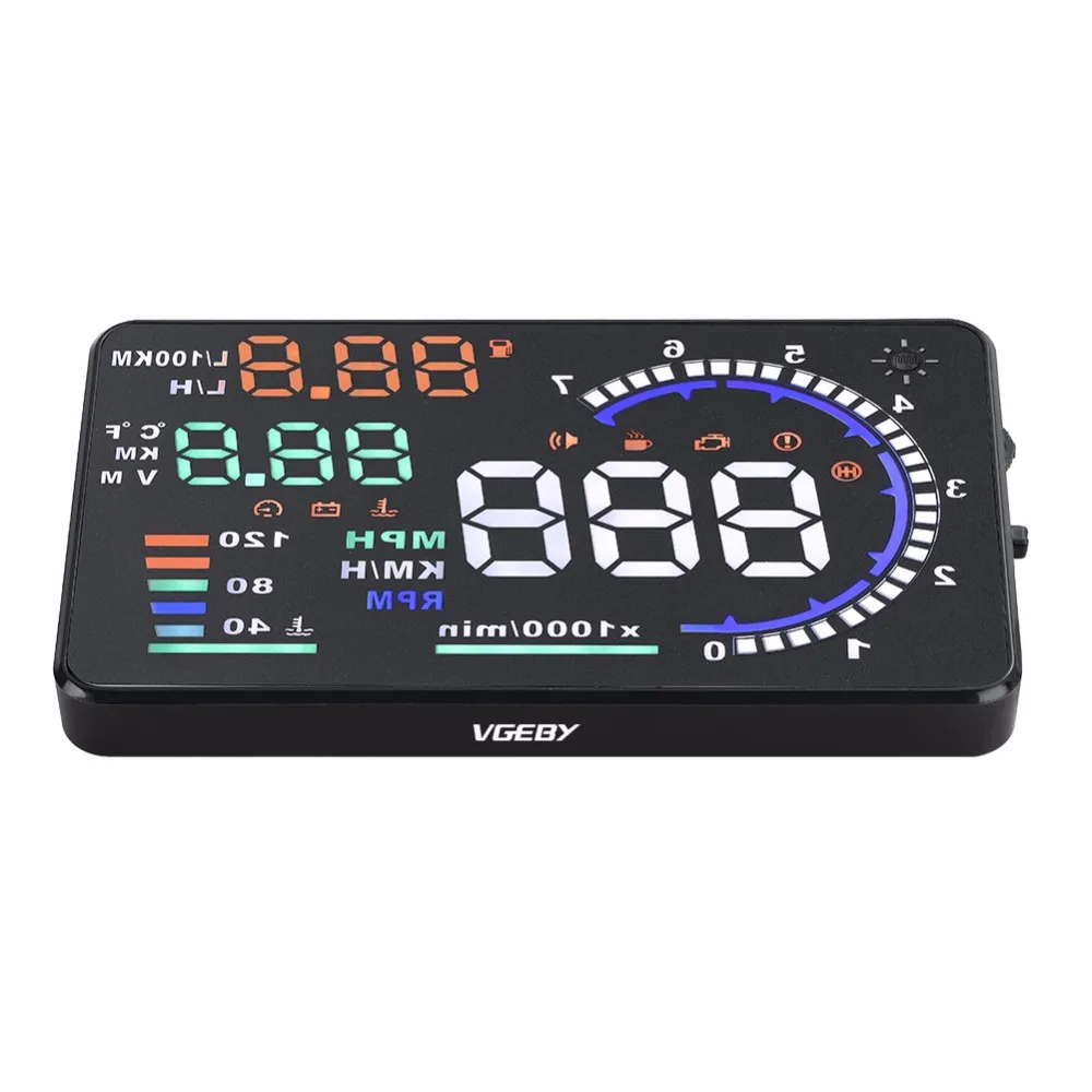 Стайлинг автомобиля GPS A8 5 ''OBD II Автомобильный дисплей HUD на лобовом стекле