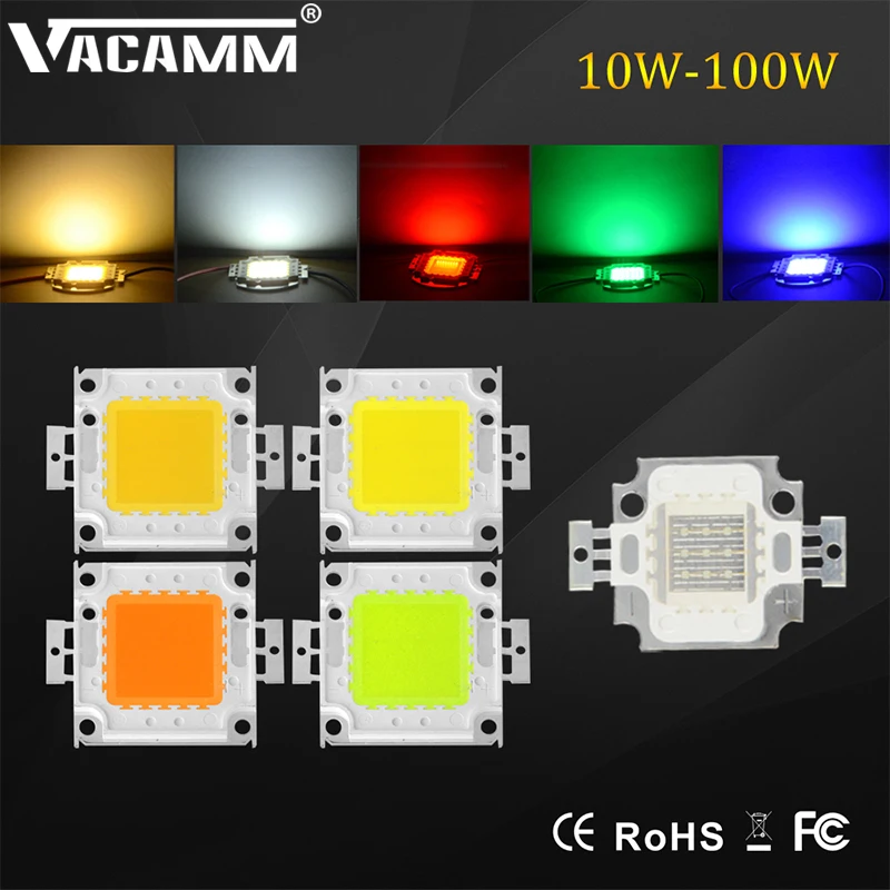 Светодиодные Мощные интегрированные чип лампы IC 10 Вт 20 30 50 100 SMD свет для DIY