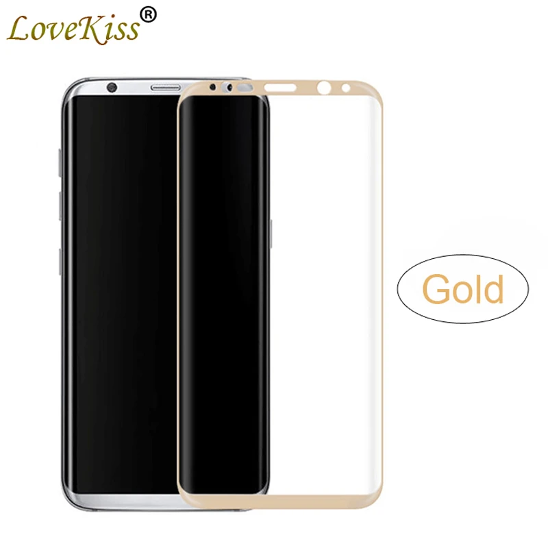 Gold S8 Plus 3D полноэкранная стеклянная пленка для Samsung Galaxy S8 G950F S8+ G955F S8Plus Защитная крышка Защитная Пленка чехол - Цвет: Gold
