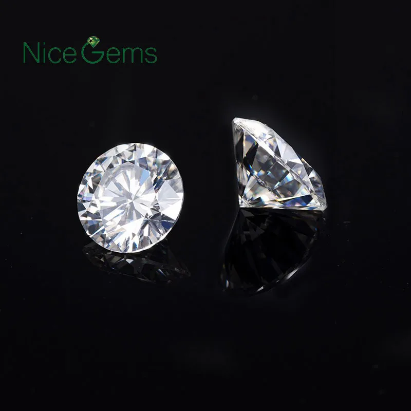 Niceems 0.5CTW Moissanite F цветные сердечки и стрелы круглые отличные 5 мм свободные