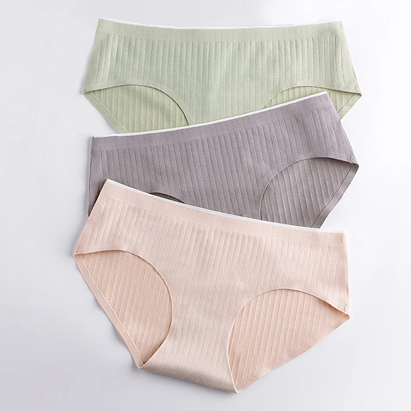 B 3pcs Модные бесшовные трусики для женщин, Комплект трусов, ультратонкое нижнее белье, хлопковые трусы XXL, 3 шт./лот, Прямая поставка# D - Цвет: B 3pcs