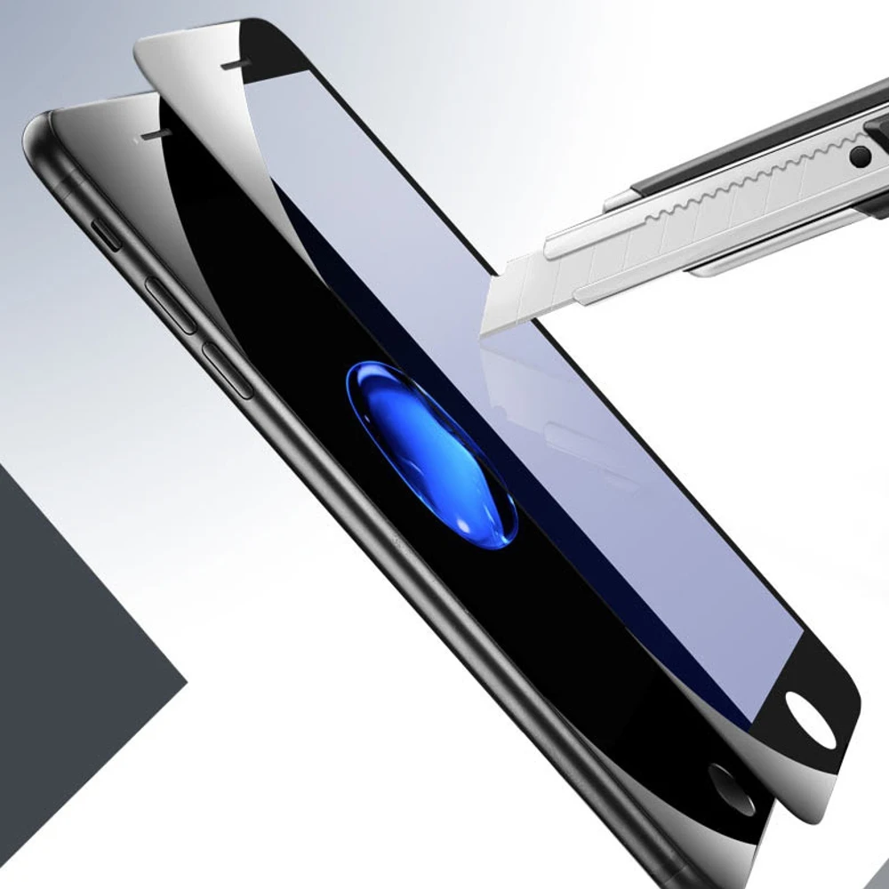 4D закаленное стекло с закругленными изогнутыми краями для iPhone 6 6s 7 Plus 8 X защита