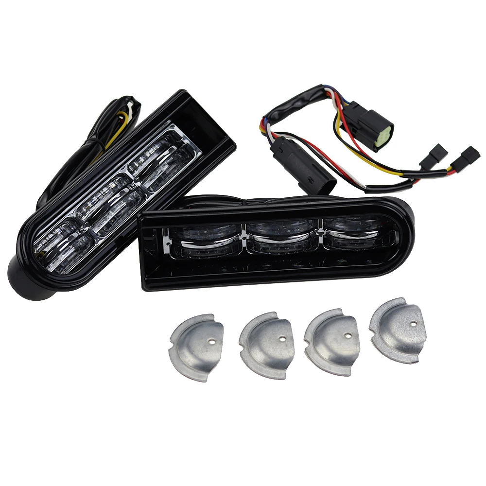 Fit Harley Touring CVO 2014-2016 2017 UNDEFINED Black Motorcycle Bike Parts Accent Saddlebag Filler Insert Support LED Lights |