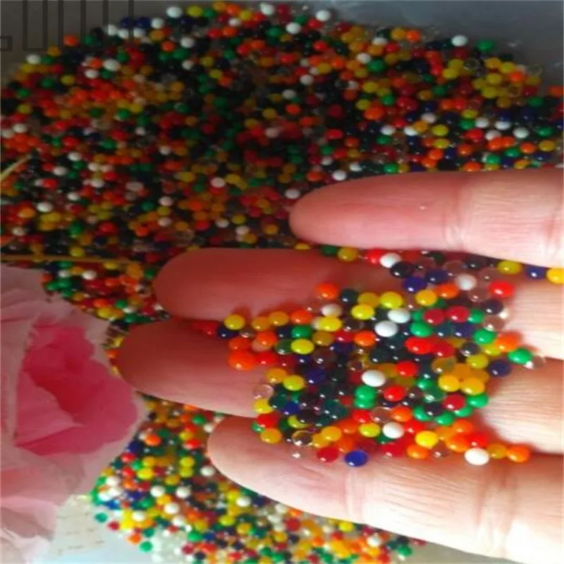 

1000 pcs all sorts of color Crystal mud sample jelly beads The vase decoration Soilless water beads growing water balls
