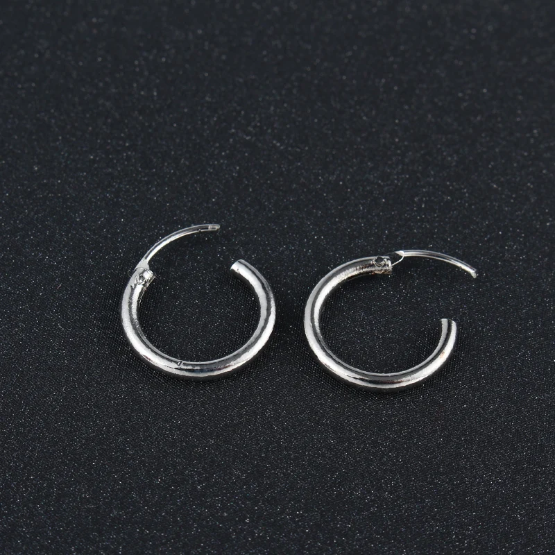 13 мм Европейская маленькая серьга-кольцо для женщин Серебряный цвет бесконечные