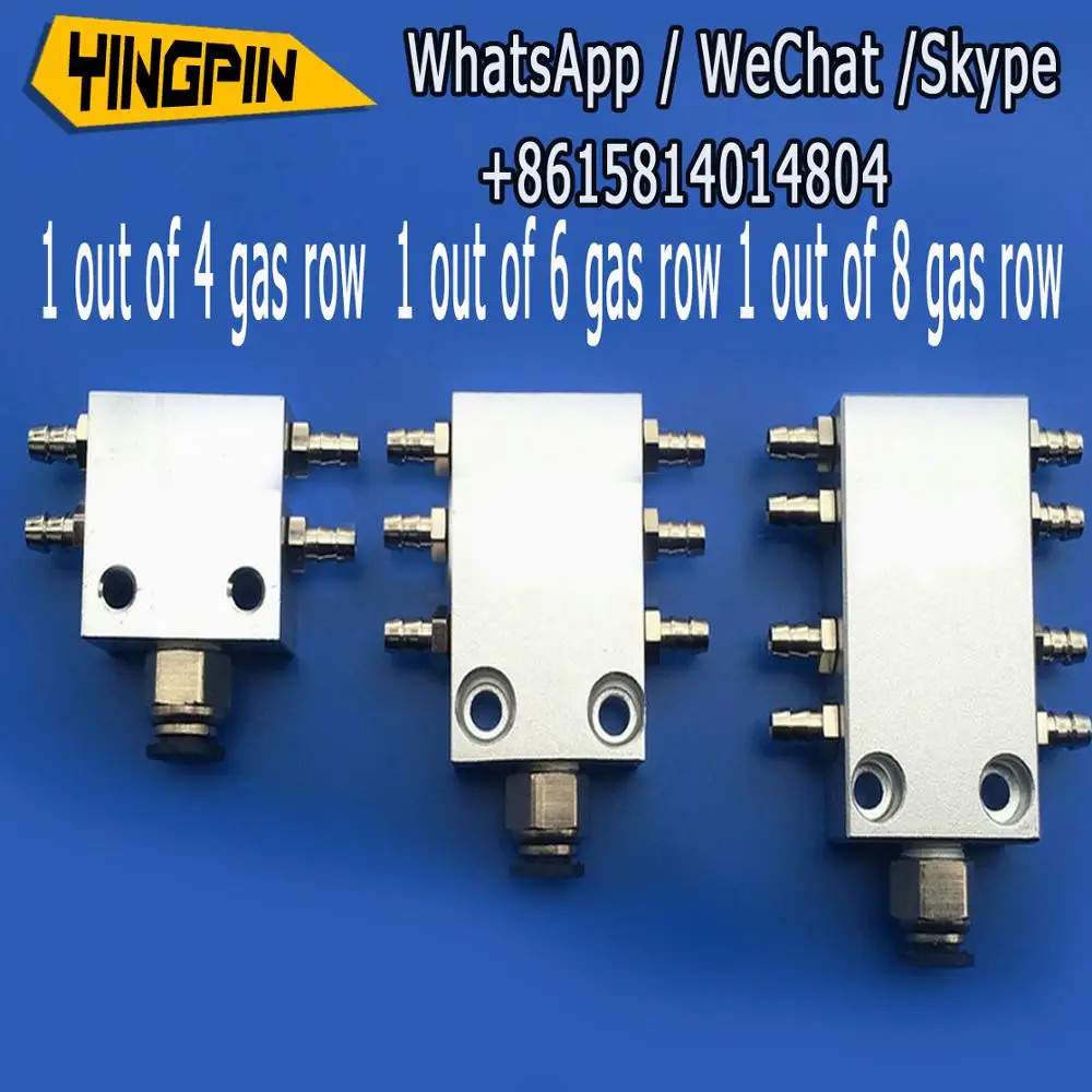

1/4 air manifold splitter, multi-station gas path aluminum row straight through multi-pass with mounting hole Tracheal joint