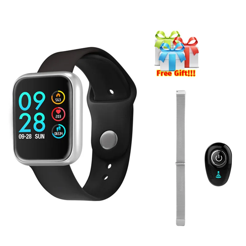 black silver P68 pro умный Браслет Для xiaomi band3 huawei honor band 2 smartband с монитором сердечного ритма, измеритель артериального давления, трекер активности - Цвет: black silver