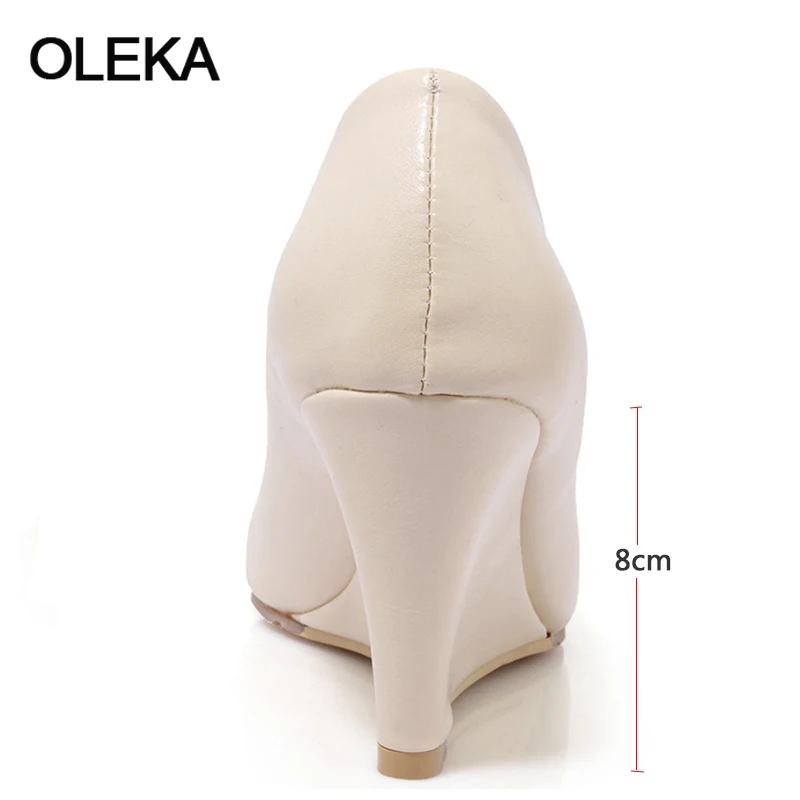 Oleka 2018 Весна Для женщин Мода Насосы сладкий Розовая женская обувь 8 см Дамская на