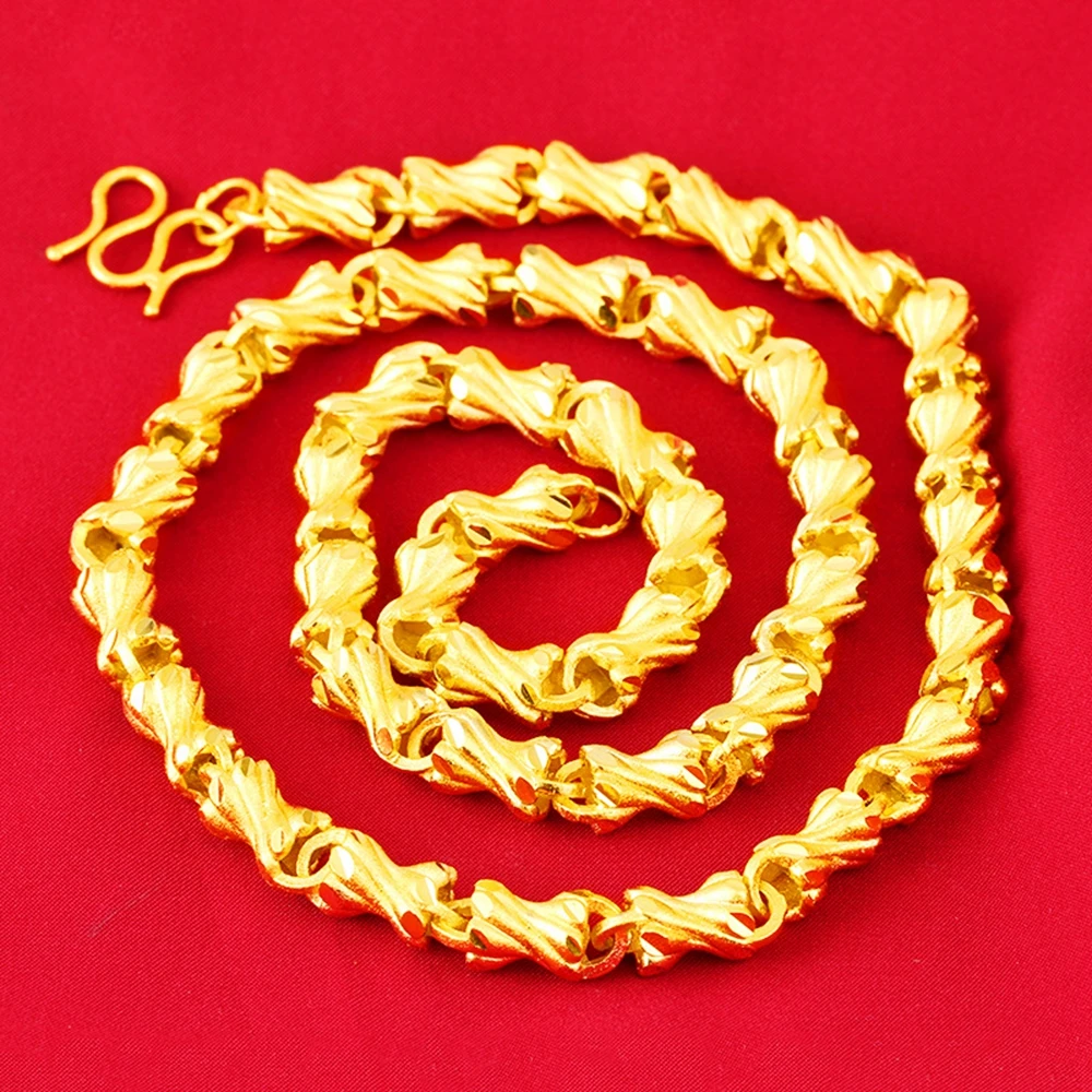 

Thick Necklace Hip Hop Chain Yellow Gold Filled Solid Mens Necklace Jewelry 600mm Long