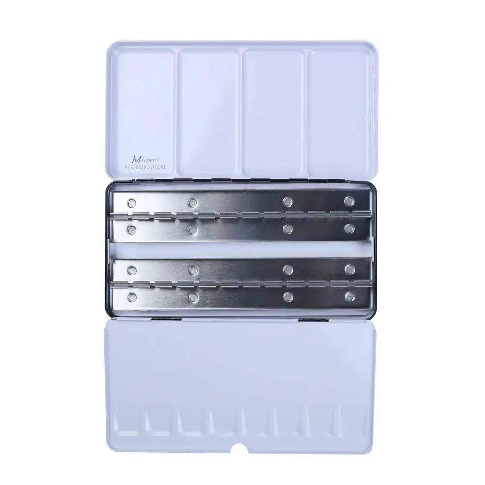 Пустой акварельные краски Tin Box Палитра живописи коробка для хранения с 6/12/24 шт.
