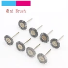 10 шт. 2,353 мм хвостовик Мини нержавеющая сталь щетки колеса провода шлифовальный станок вращающаяся полировка Дрель аксессуары для набора щеток Dremel