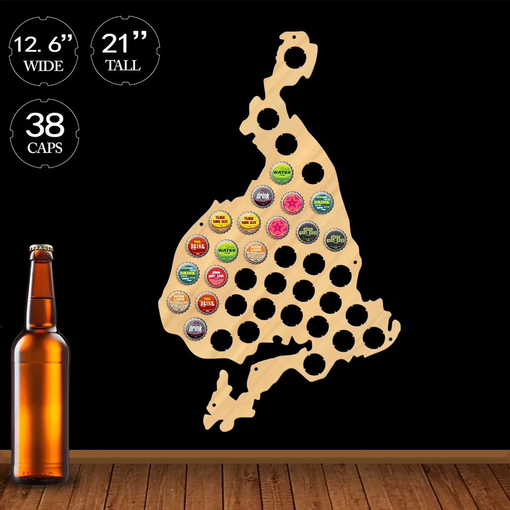 Виниловая Кепка Vestmannaeyjar в форме пива карта Исландии западных островов винная