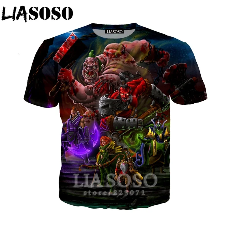 LIASOSO Новый Модный свитшот с 3D принтом для мужчин и женщин видеоигра Dota 2 футболка