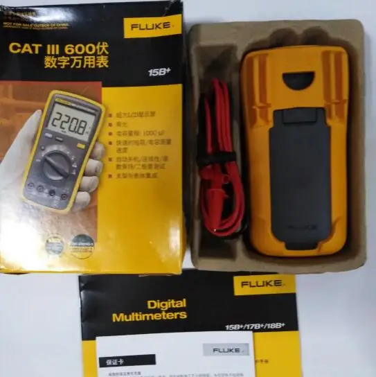 Цифровой мультиметр FLUKE 15B + Ohm с автоматическим/ручным диапазоном прямые продажи