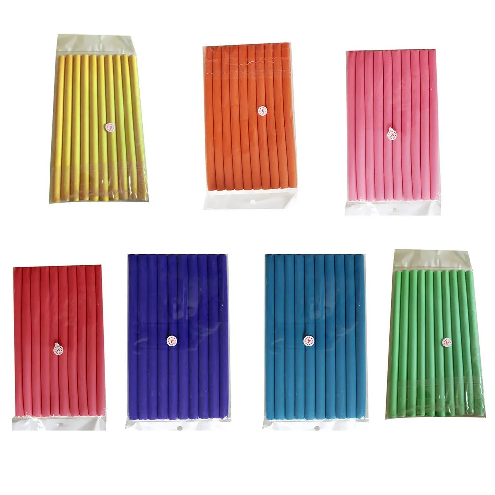 10PCS Hair rollers Curler Makers Soft Foam Bendy Curls DIY Styling Rollers Care Curler bagels for hair flexi rod