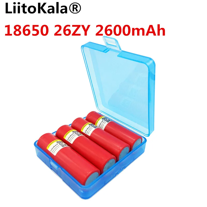 Liitokala для Sanyo 4 шт. литиевые батареи 18650 2600 мАч непрерывная разгрузка 20 А 18650|18650