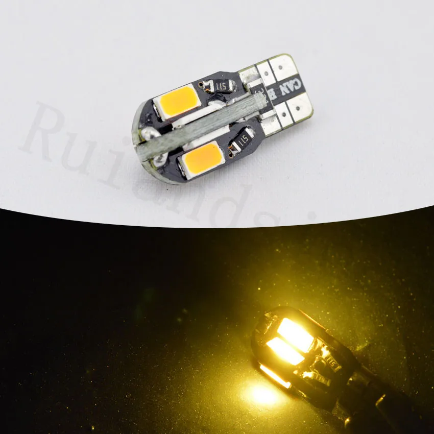 2/4 шт. 194 W5W 501 5730 8SMD белого красного желтого и боковые зеркала автомобиля хвост