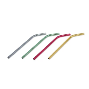 WOWSHINE new mixed color aluminum bent drinking straws 50pcs/lot food
grade juicy straws 8mm*215mm mixed colors