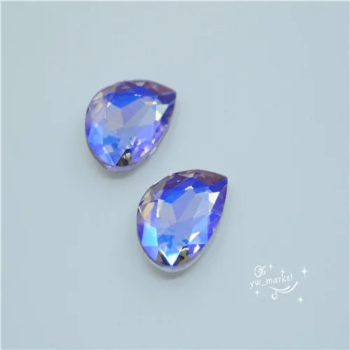teardrop Хрустальный фиолетовый AB стеклянный кристалл PintBack горный хрусталь Rivoli Teardrop Navette Strass алмазные Драгоценности DIY - Цвет: teardrop