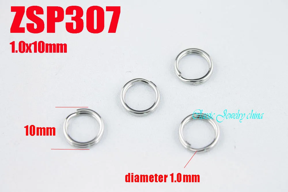 1.0x10mm нержавеющая сталь guangquan кольцо для ключей с разрезным кольцом самодельные