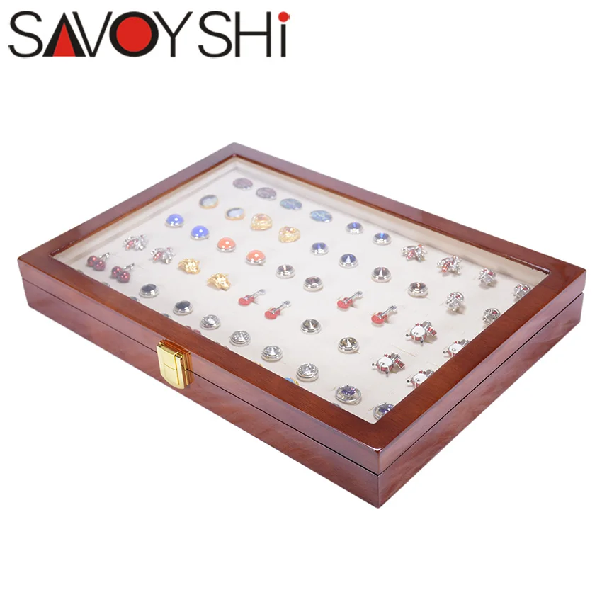 Роскошная стеклянная коробка SAVOYSHI 50 пар шкатулка для ювелирных изделий