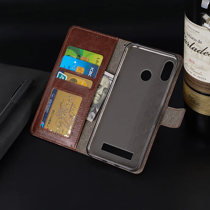 Чехол для Vernee T3 Pro 5 дюйма роскошный флип-кошелек из искусственной кожи кожаный