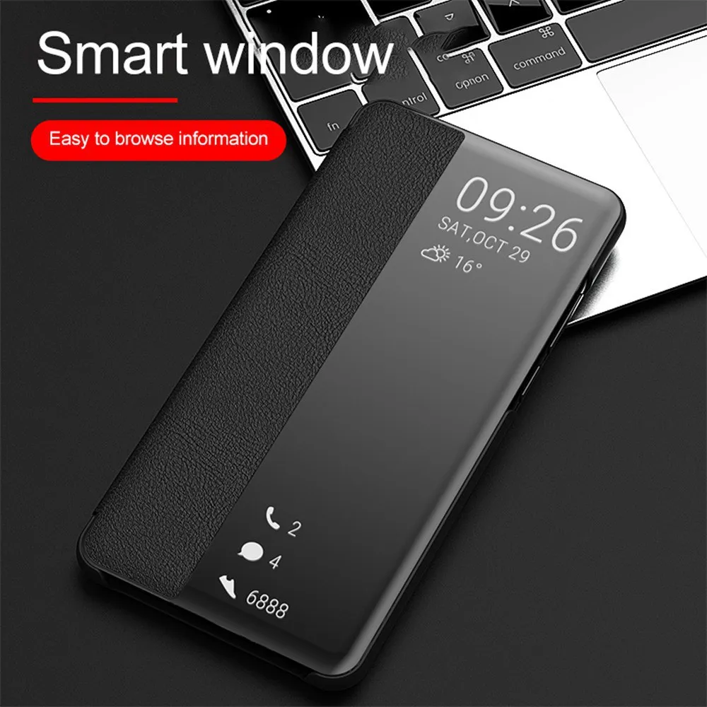 Ударопрочный флип-кейс KISSCASE для Huawei P30 чехол P10 P20 Pro умный с окошком Mate 9 10 20Pro |