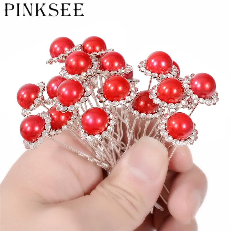 Женские заколки для волос PINKSEE модные аксессуары с имитацией жемчуга украшения