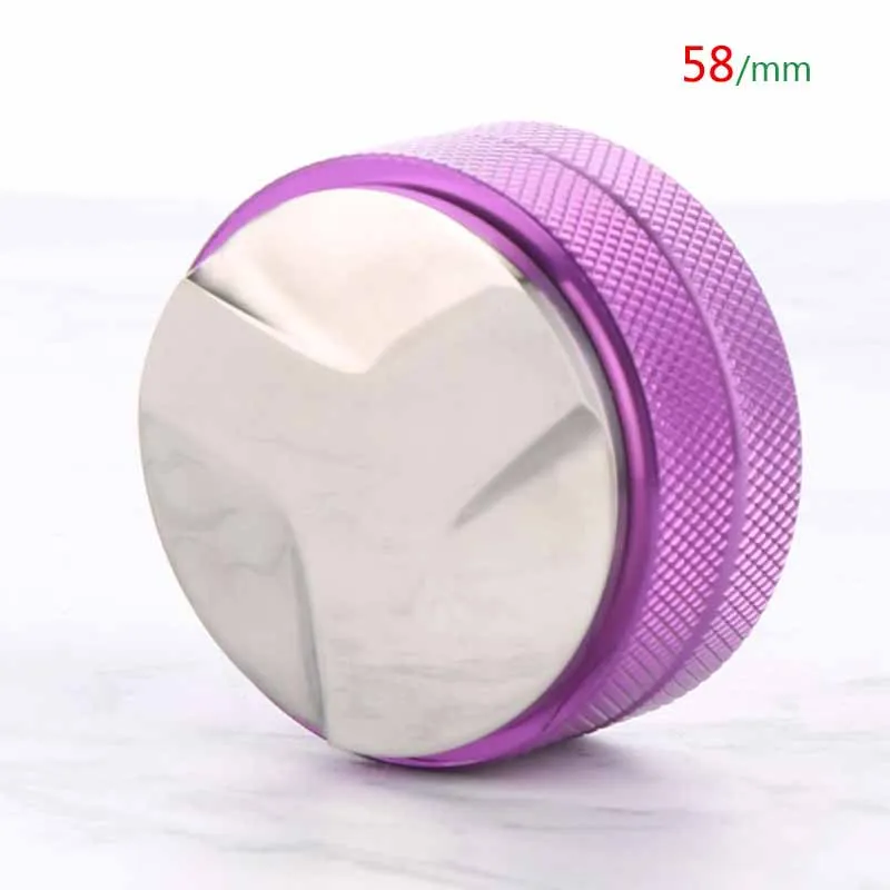 purple 58mm san ye Трамбовочная 58/51 мм нержавеющая сталь эспрессо кофе выравниватель Дозирующее кольцо коробка стук аксессуары бариста кухонные инструменты - Цвет: purple 58mm san ye