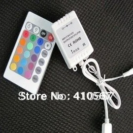 

12V 24 Keys IR Remote Controller for SMD 3528 5050 RGB LED SMD Strip Lights free shipping