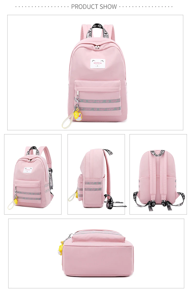 WINNER, водонепроницаемый женский рюкзак с usb зарядкой, Mochila для женщин, школьная сумка, рюкзак для ноутбука, милый рюкзак с подвеской в виде колокольчика