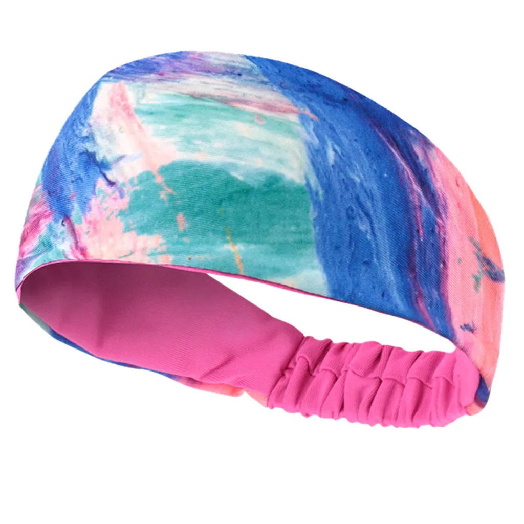 Унисекс впитывающие Пот Повязки для волос спорта фитнеса йоги бега эластичная