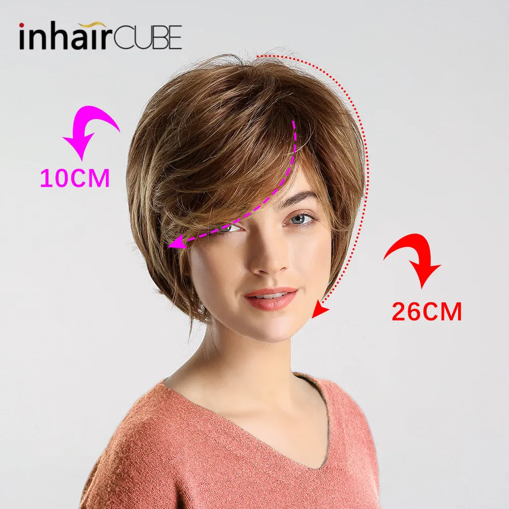 Inhair Cube 10 дюймов женские короткие волосы парики для женщин вечерние натуральные