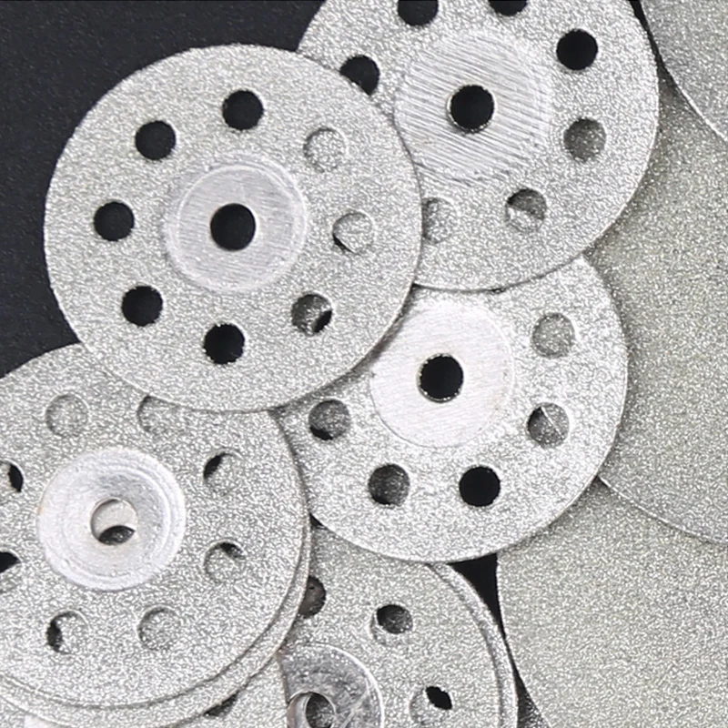 10pcs 20/22/25/30mm Diamond Circular Saw Blades Cutting Discs With 2pcs Connecting Shanks For Mini Dremel Drill Rotary Tool | Инструменты