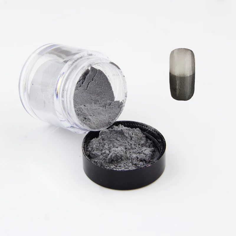 black white 09 Nail Art forpretty акриловый пигмент погружающийся порошок Cameleon цвет Dip система хамелеонпигмент Unhas эффект поставки термокромический - Цвет: black white 09