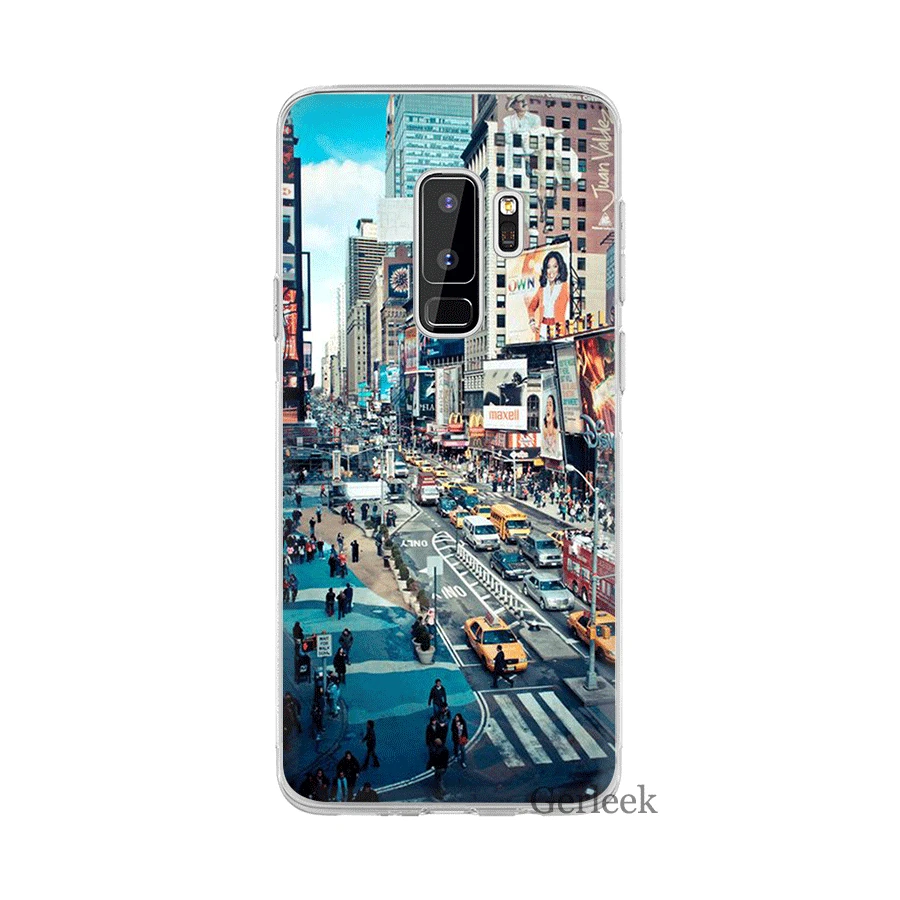 Чехол Desxz New York Landscape для Samsung Galaxy S3 S4 S5 S6 S7 Edge S8 S9 S10 Plus S10e | Мобильные телефоны и